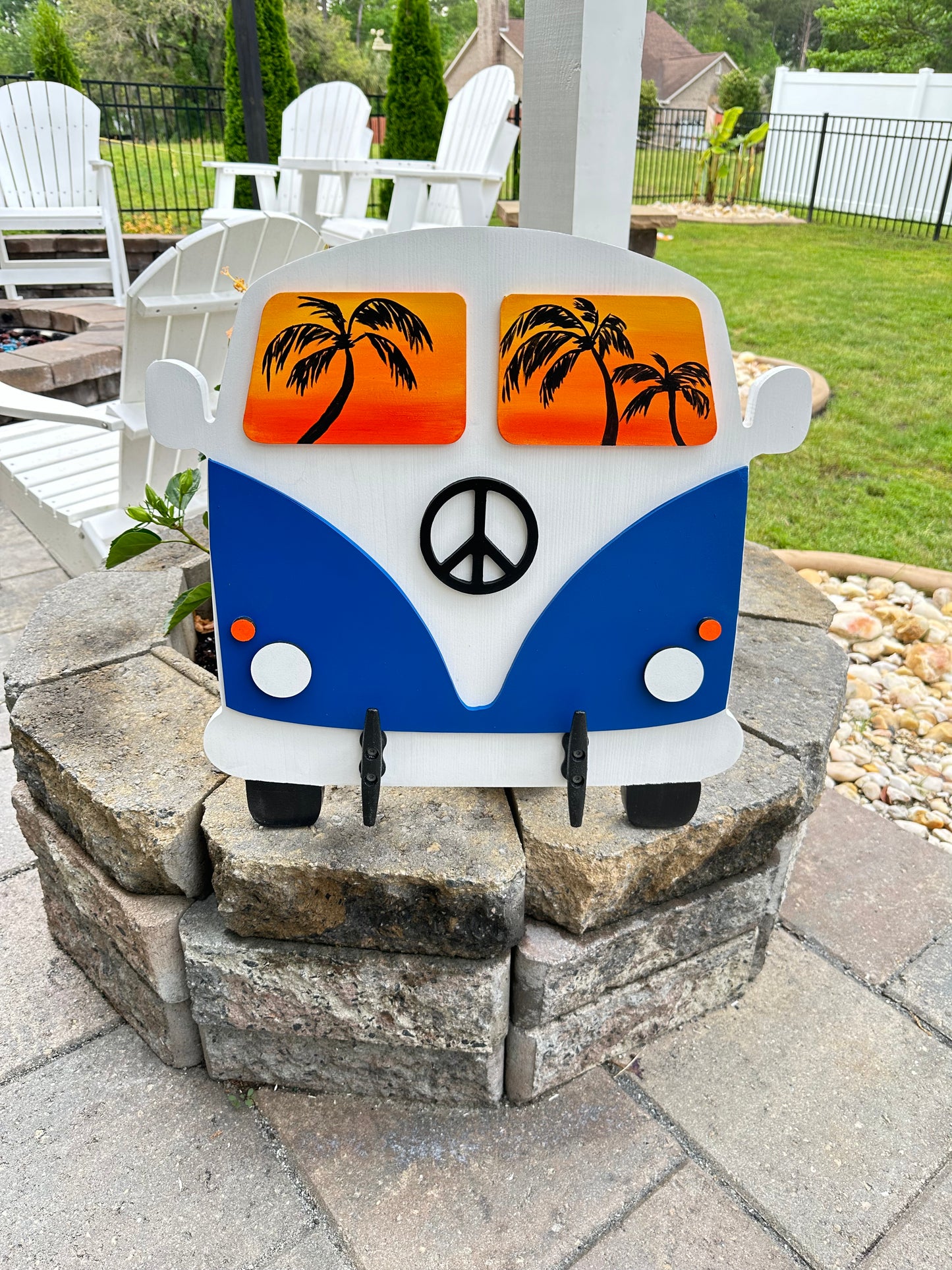 VW Bus Towel Rack Front View