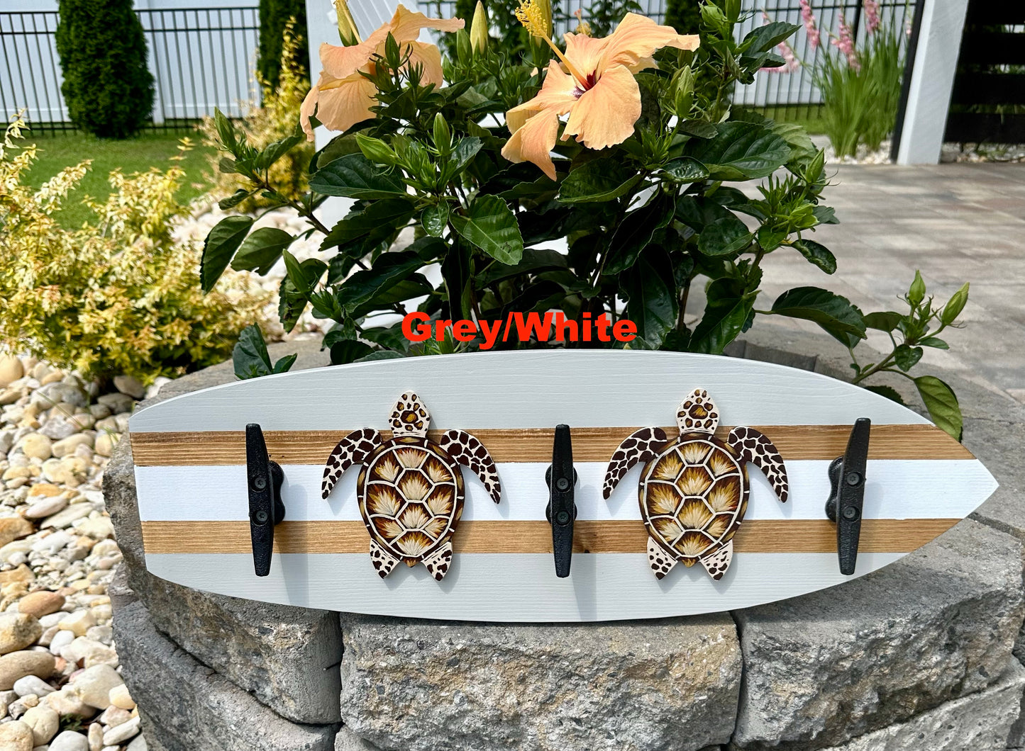 Sea Turtle Surfboard Beach Towel Rack (3 Sizes Available)