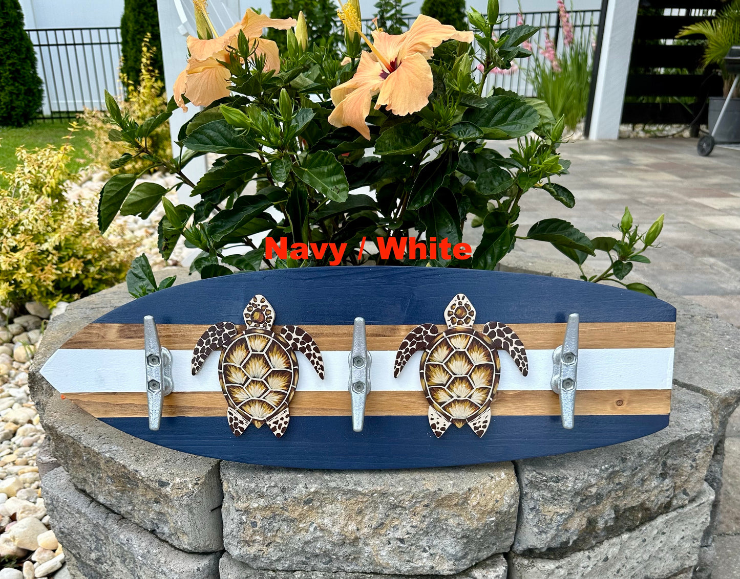 Sea Turtle Surfboard Beach Towel Rack (3 Sizes Available)