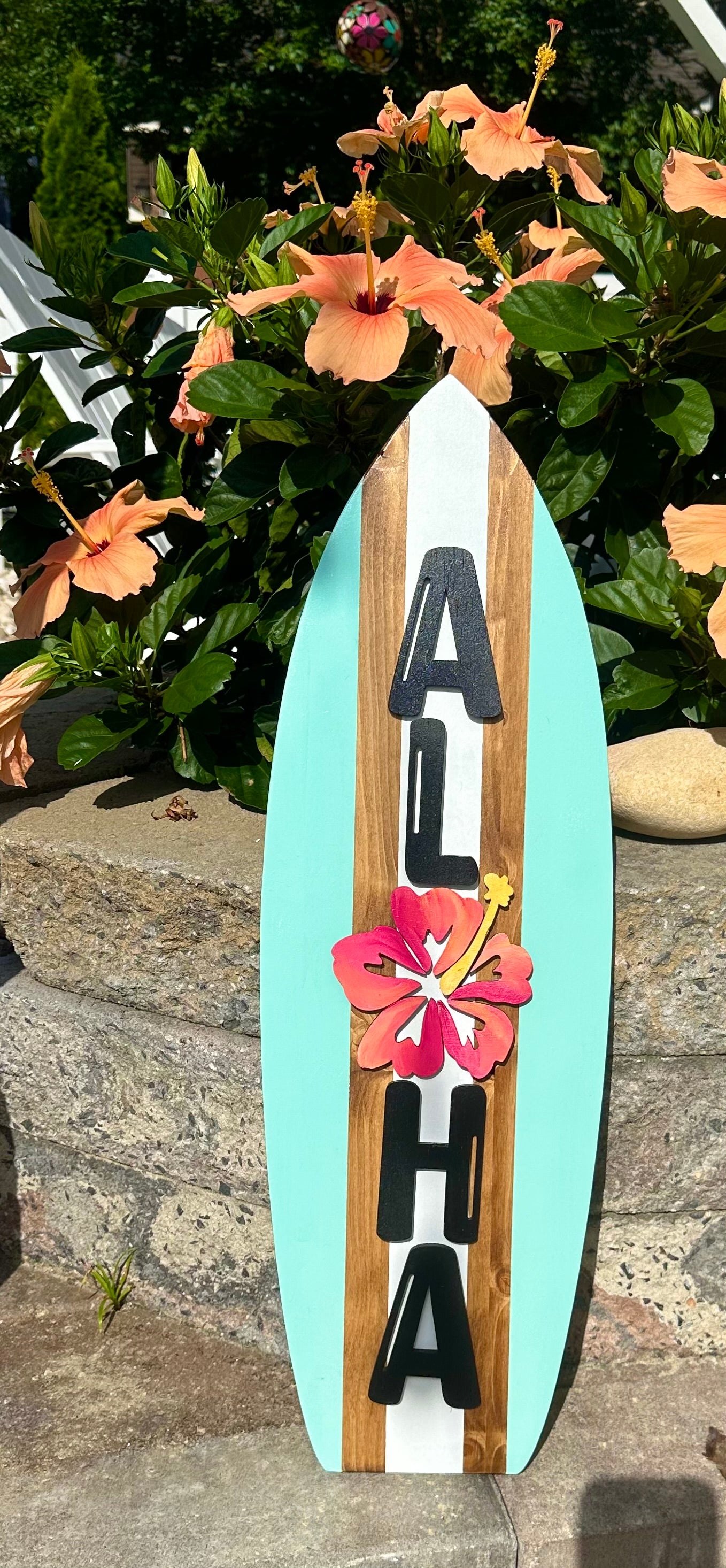 ALOHA Surfboard Vertical Sign (3 Sizes Available)