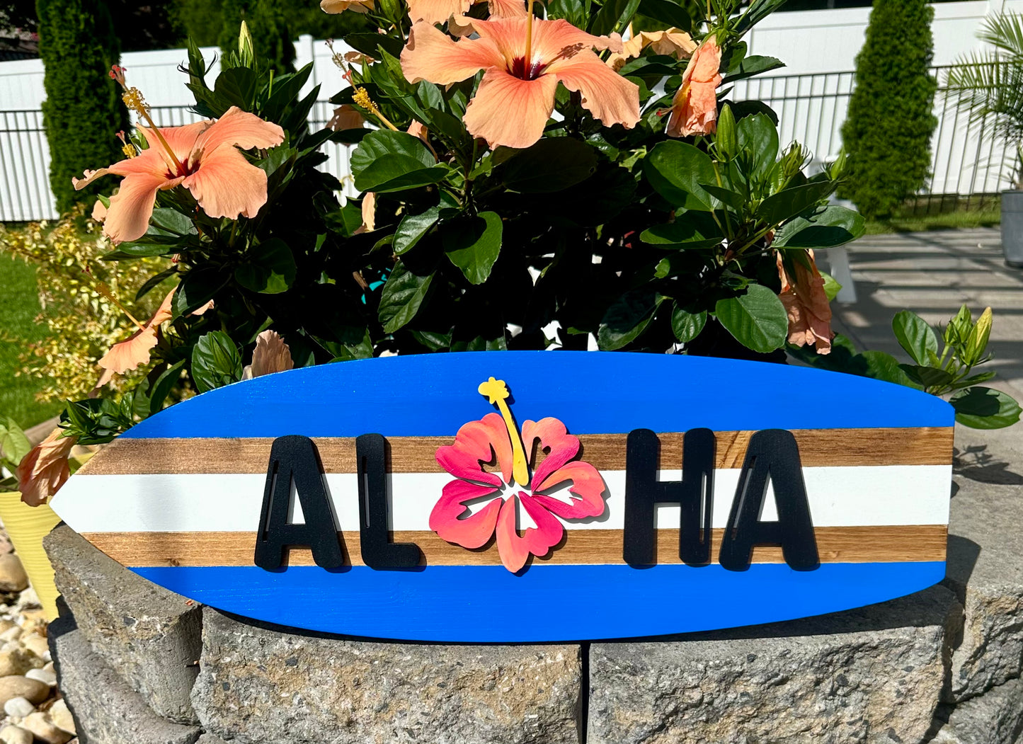 ALOHA Surfboard Horizontal Sign (3 Sizes Available)